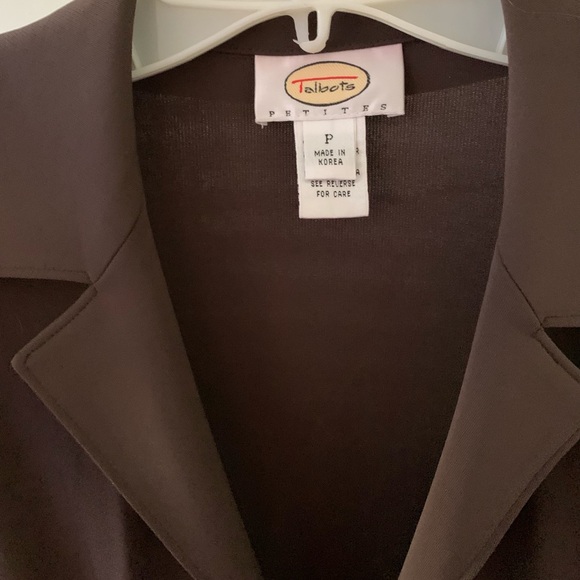 Talbots Mocha Rayon, Spandex Shacket Size Petite 0 - Picture 2 of 4